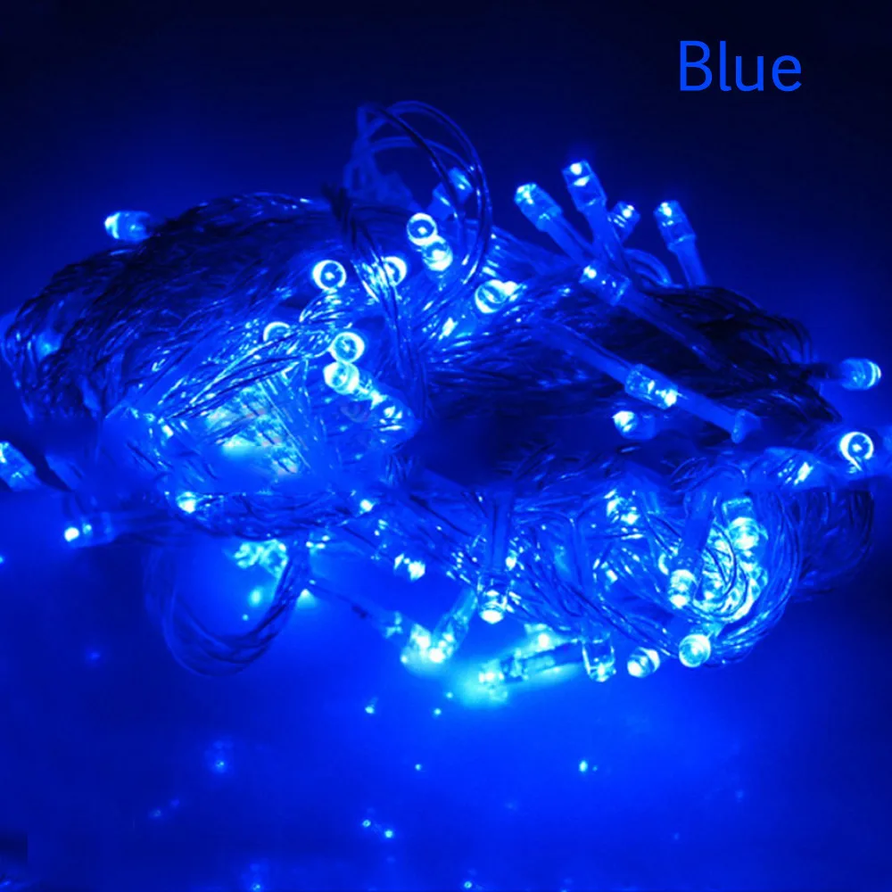 Blue 10 м 5 м 100Led 40Led гирлянда Рождественская елка Сказочный светильник Luce водонепроницаемый домашний сад вечерние праздничные украшения#25 - Испускаемый цвет: Blue