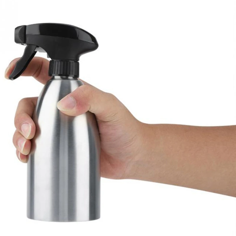 

500ml Press Stainless Steel Oil Sprayer Spray Bottle Oiler Pot Watering can Watering pot for Barbecue Cooking Tool Tin Cookware