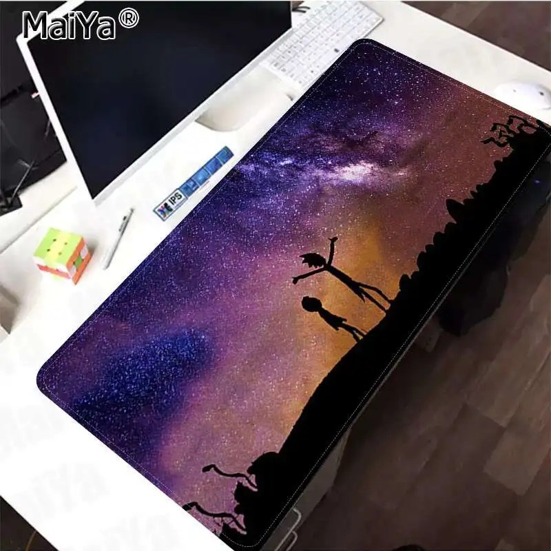 Lock Edge 40X90cm Maiya Рик и Морти резиновый ПК компьютерный игровой коврик для мыши Скорость/Управление версия большой игровой коврик для мыши - Цвет: Lock Edge 40X90cm