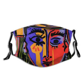 

Picasso Face Mouth Mask Printed Art Cubism Surrealism Artist Paintings Spanish Anti Haze Protection Cover with Filters
