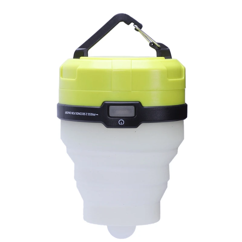 

TOP!-Solar Camping Lights Collapsible Led Tent Light Portable Rainproof USB Flashlight With Hanging Handle For Hiking Fishing