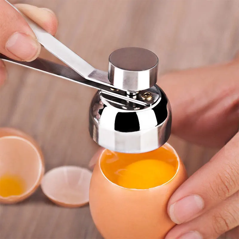 

Stainless Steel Egg Topper Cutter Shell Boiled Raw Egg Openers Kitchen Tool