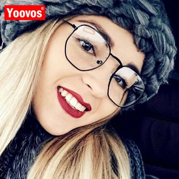 

Yoovos 2020 Glasses Frame Women Vintage Eyeglasses Frames For Women/Men Glasses Clear Lens Mirror Retro Eyewear Lentes De Mujer
