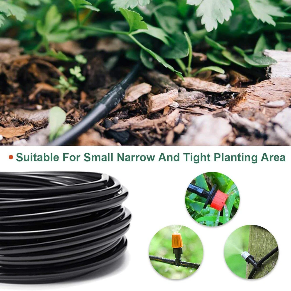 Yosoo 5M PVC Watering Tubing Hose Pipe 4/7mm DIY Micro Drip Irrigation System for Home Garden Yard Lawn Landscape Patio Plants Flowers Water Supply Pipe 