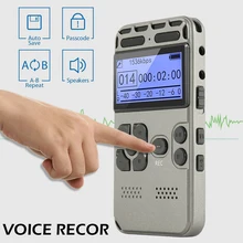 Dyktafon cyfrowy nagrywanie dźwięku dyktafon MP3 wyświetlacz LED aktywowana głosem obsługa redukcji szumów 64G