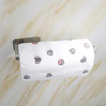

Self Adhesive Toilet Paper Holder Toilet Roll Stick on Wall Stainless Steel for Bathroom Kitchen XH8Z