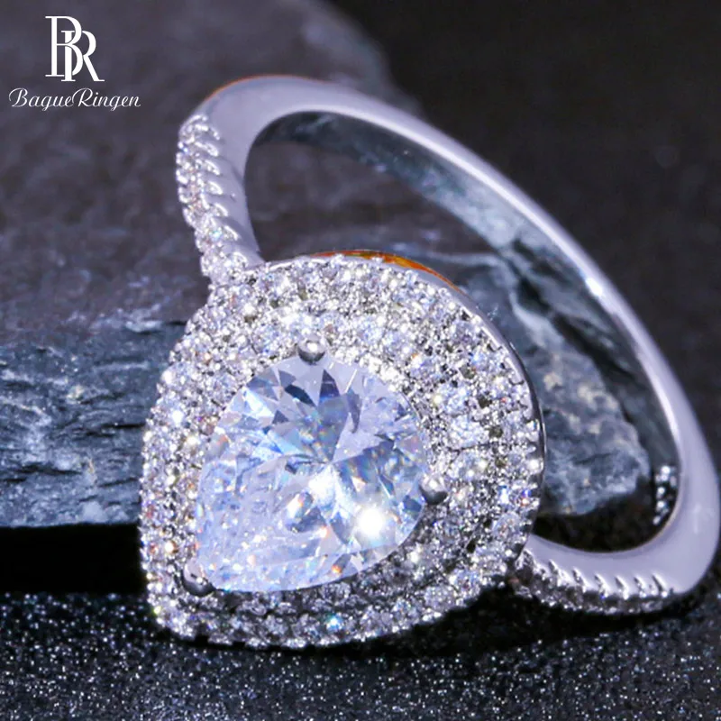 Bague Ringen Серебро 925 Ювелирное кольцо с 7*9 мм AAA циркон драгоценный камень роскошные