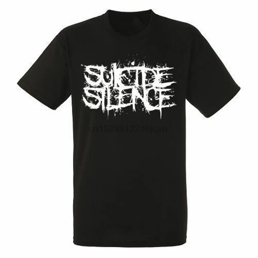 Черная футболка с логотипом Suicide Silence рок-группа в стиле хеви-метал уличная одежда