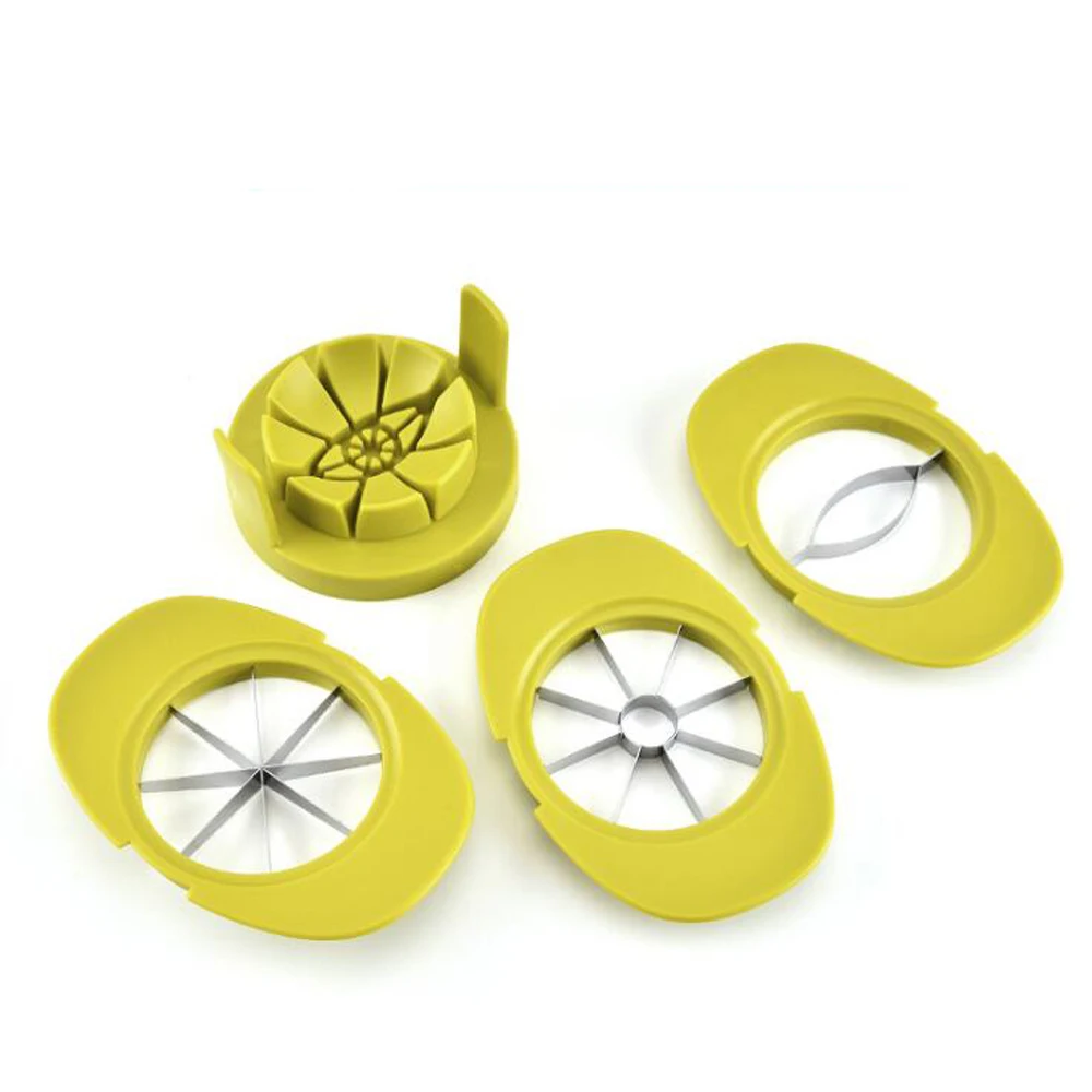3 In 1 Stainless Steel Fruit Cutting Splitter Apple Slicer Mango Corer,Pear Cutters Knife Fruit Peeler Cut Tools