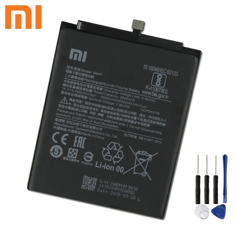 

Xiao Mi Xiaomi BM4F Phone Battery For Xiao mi CC9e CC9 CC9 e 4030mAh BM4F Original Replacement Battery + Tool