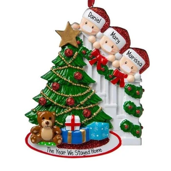 

2020 Personalized Family Christmas Tree Ornament Creative Happy Family Present Gift Home Party Decor Accessories