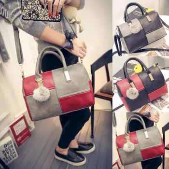 

2020 Fashion Women Top-handle Shoulder Bags With Hanging Drop High Quality Leather Female Large capacity Tote Bags Dropshipping