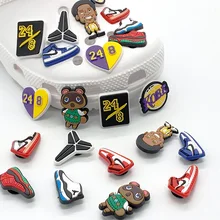 

1pc Sports Basketball Allstar Shoe Charms Buckles PVC For Croc JIBZ Sandals Garden Shoe Clogs Accessories Decoration Xmas Gift