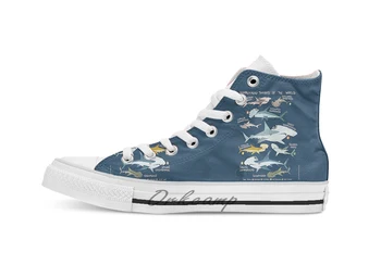 

Hammerhead Sharks of the World breathable Casual High Top lace-up Canvas shoes sneakers Drop shipping