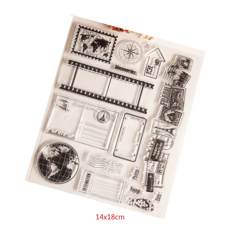 Глобус прозрачный силиконовый печать штамп для DIY альбом Скрапбукинг фото карта декор 449E
