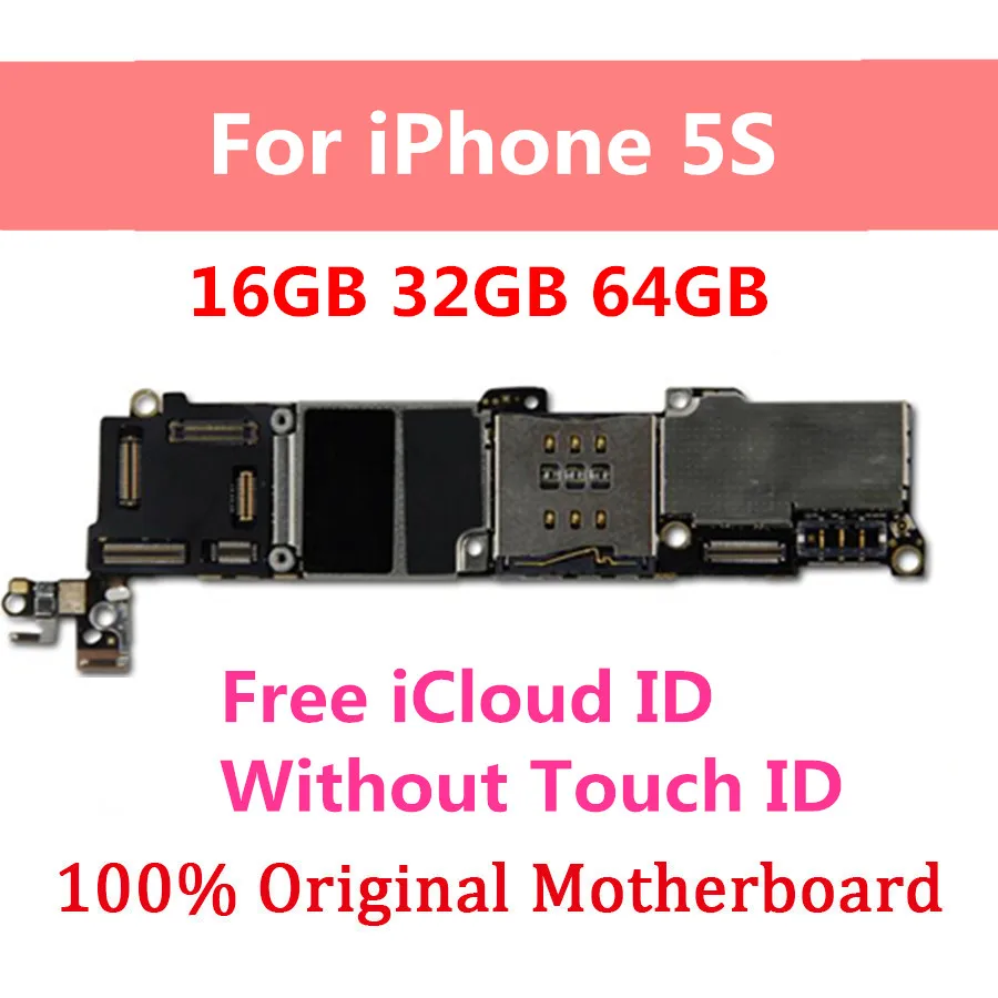 Хорошая рабочая материнская плата для iphone 5S разблокированная материнская плата для iphone 5S без Touch ID 16 ГБ 32 ГБ 64 ГБ с системой IOS