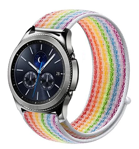 Ремешок 22 мм 20 мм для samsung gear S3 s2 sport Frontier Classic Band galaxy watch 42 мм 46 мм huami amazfit ремешок Bip huawei gt 2 - Цвет ремешка: rainbow