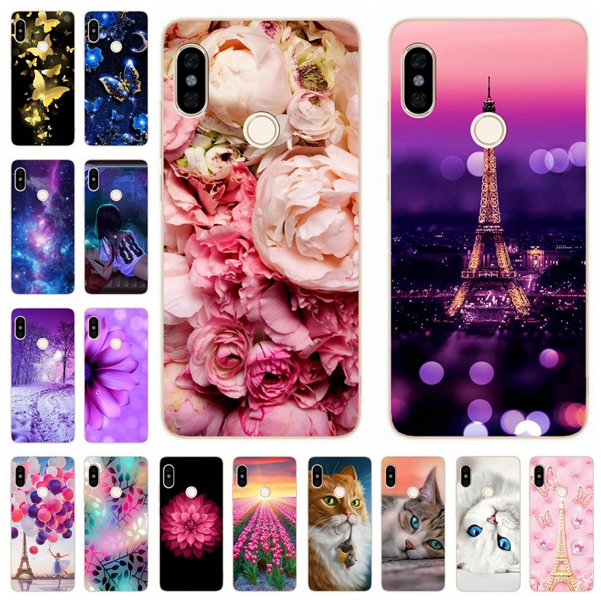 Soft Silicone Cases For Redmi Note 5 Case 5.99' Printed Cute Cover Phone for Xiaomi Xiomi note note5 pro Back |