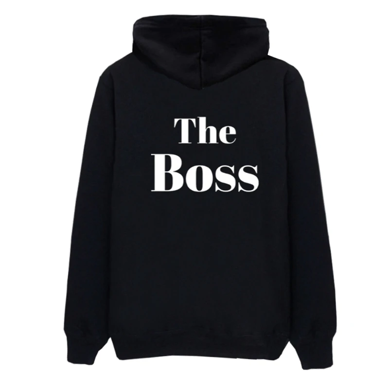 Босс настоящий босс толстовки для пар женщин мужчин влюбленных свитшот с надписью влюбленных пар худи пуловеры в стиле кэжуал подарок