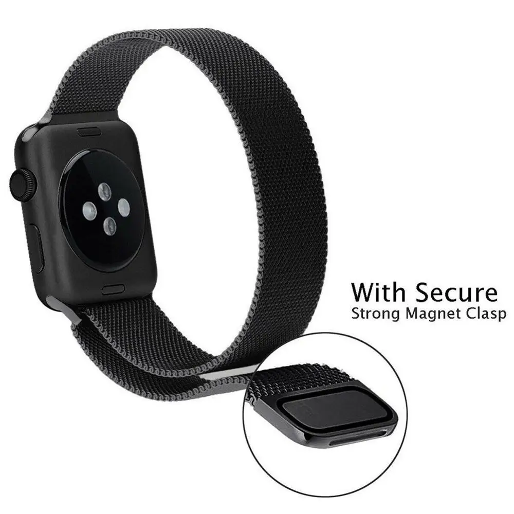 Миланский Браслет-петля для Apple Watch, ремешок серии 5/4, 40 мм, 44 мм, ремешок из нержавеющей стали для iwatch, 3 ремешка серии 2/1, 38 мм, 42 мм