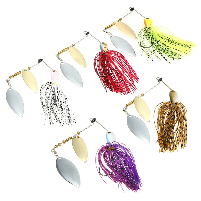 5 шт. рыболовные блесны твердые приманки Наборы 25g Spinnerbaits блесна приманка с