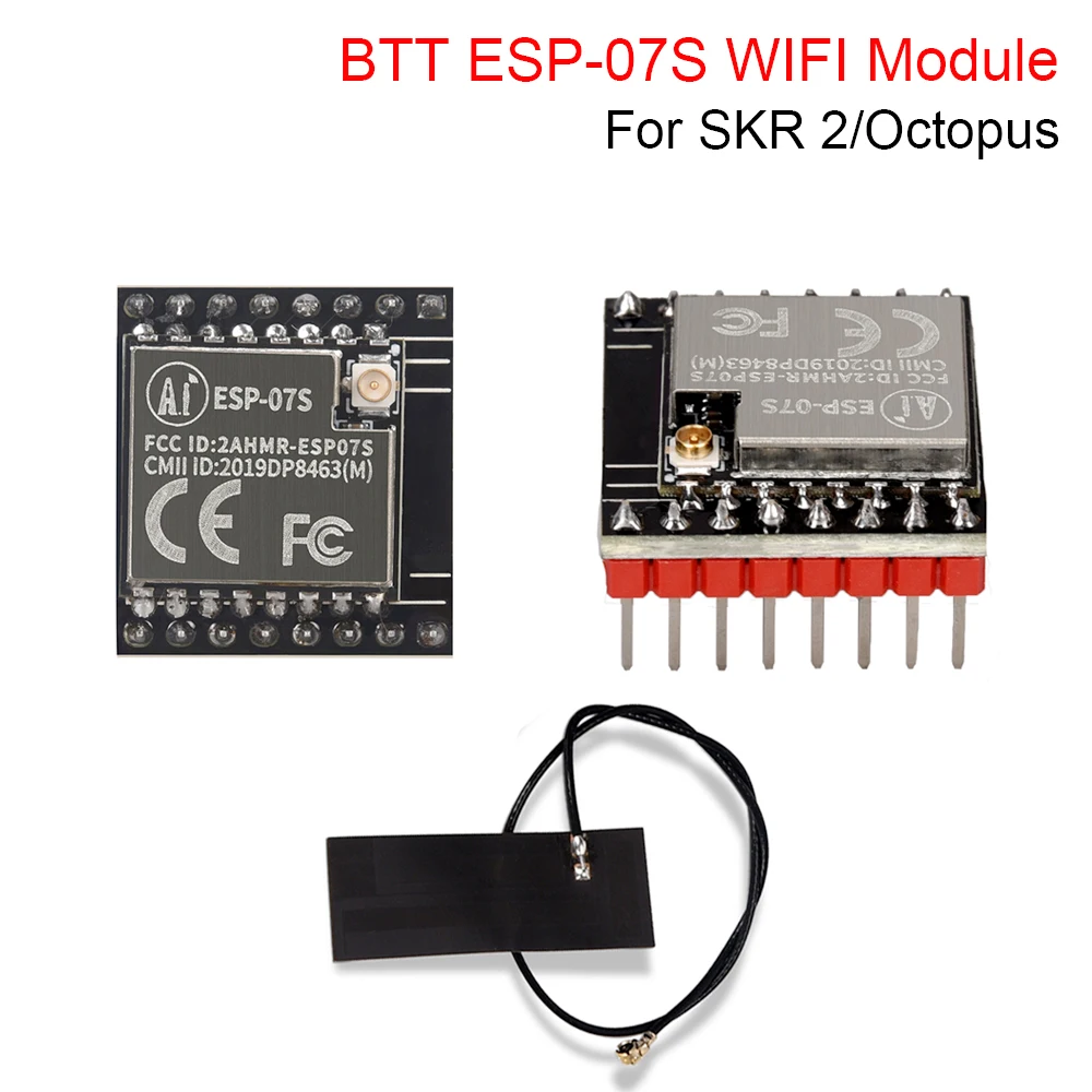 BIGTREETECH ESP-07S WIFI Module ESP8266 WIFI Wireless Sensor VS ESP-12S ESP-01S To BTT SKR 2 Octopus Ender 3 V2 3D Printer Parts 