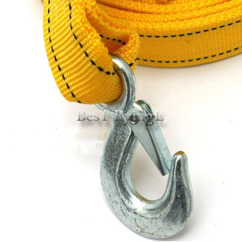 Easy to Install 5 Ton 4 Meter Tow Rope for Truck Snatch Strap Off-Road Towing Ropes Trailer Winch Cable Belt Car Traction Durable Color : Yellow