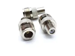 Adaptador Coaxial de conector RF hembra a hembra, conector F de cobre de 20 piezas, tipo N