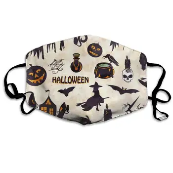 

Custom Anti-Dust Mouth Mask Happy Halloween Reusable Outdoor Face Mask with Adjustable Earloops Breathable Mouth Cover for Teens