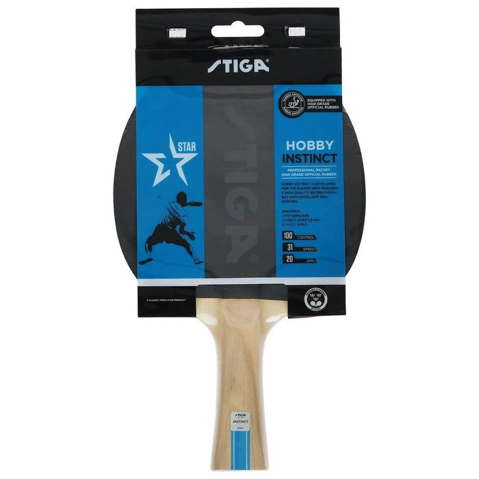 Ракетка для н/т Stiga Hobby Instinct арт.1210-6318-01 начин. накл. 1 5 мм ITTF конич | Спорт и