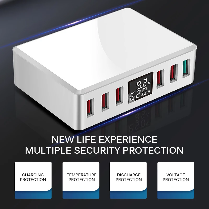 6 портов телефон USB зарядное устройство для Xiaomi IPad samsung huawei несколько настенных зарядки ЕС/США штекер Адаптер мобильный телефон Универсальный