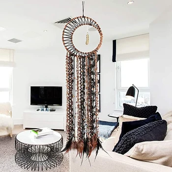 

Dream Catcher Feather Pendant Handmade Traditional Dream Catchers Wall Hanging for Kids Bedroom Boho Decoration Bohemian
