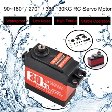 Водонепроницаемый 180/270/360 градусов для детей до 20 кг по самой низкой цене, 30 кг 35 кг большой крутящий момент цифровой сервопривод тигельные алюминиевые металлические шестерни 25T рычаг для RC автомобиль