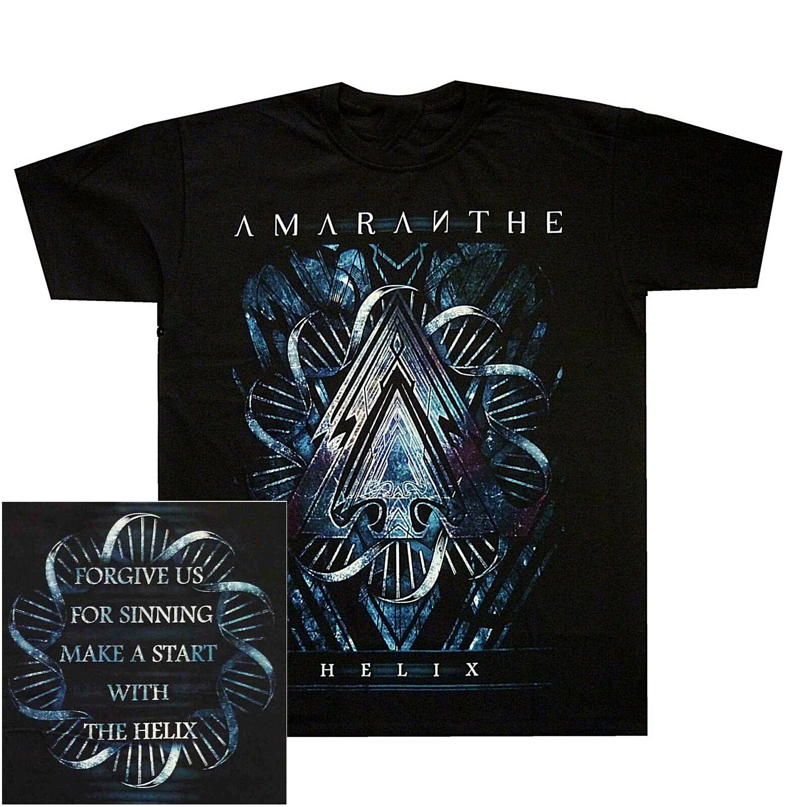 Amaranthe Nexus синяя рубашка S 3XL футболка металлическая лента двухсторонняя для мужчин