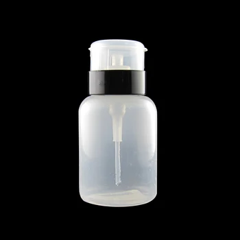 

250ml Empty Plastic Nail Polish Remover Alcohol Liquid containers Press Pumping Dispenser Bottle for Nail Art UV Gel Cleaner