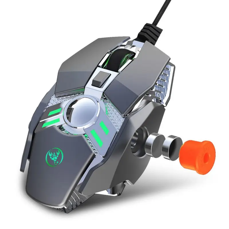 USB игровая мышь 6400 dpi 7Key программируемая проводная мышь для макросъемки эргономичная мышь для ПК и ноутбука