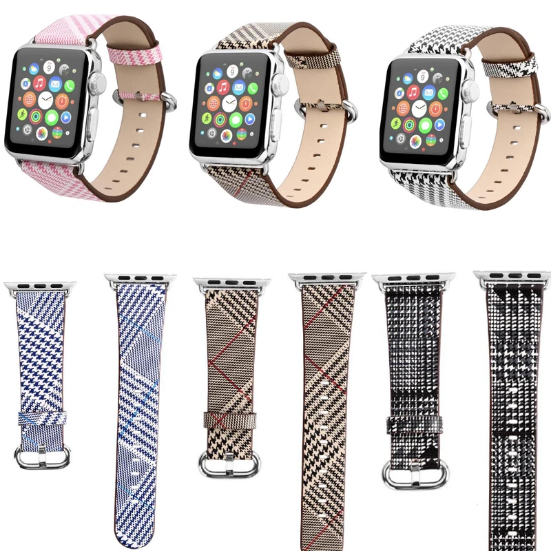 Новые ремешок для Apple Watch кожаный ремешок серии 3/2/1 42 мм 38 мм браслет для iwatch 4 ремень 40 мм 44 мм