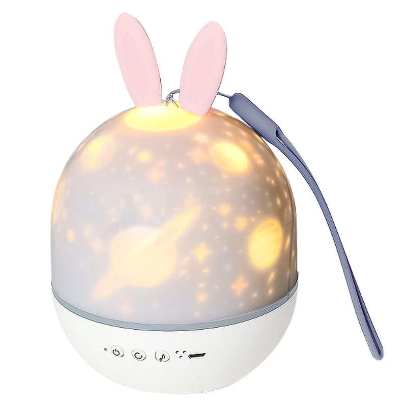 

USB Plug-in Version of Elf Cute Rabbit Starry Sky Projection Lamp Led Charging Rotating Atmosphere Night Light