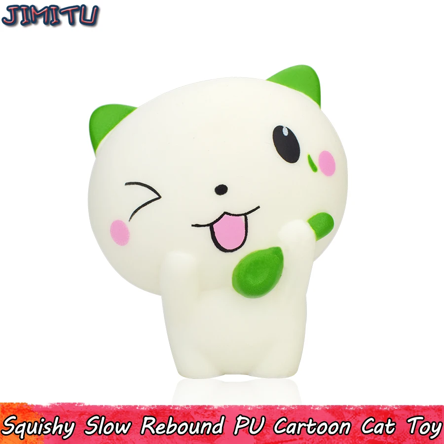 Cartoon Cat Squishy Toys for Children Jumbo Cute Animal Slow Rebound Squishies Anti stress Educational Toy Gifts Home Decoration | Игрушки и