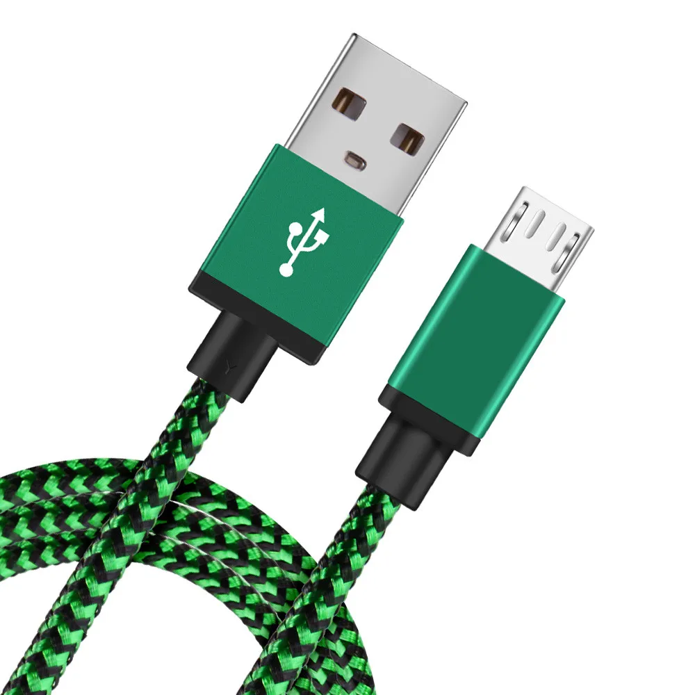Кабель Micro USB для быстрой зарядки плетеный шнур передачи данных Samsung S7 S6 Huawei Xiaomi Redmi