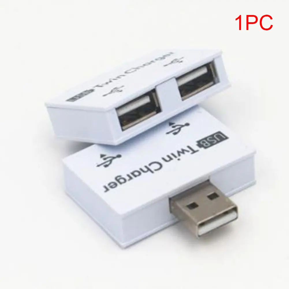 

2-port Portable USB Hub Mini Expander Adapter Mobile Phone Tablet Dual Charger Dispenser Professional Stable Expander