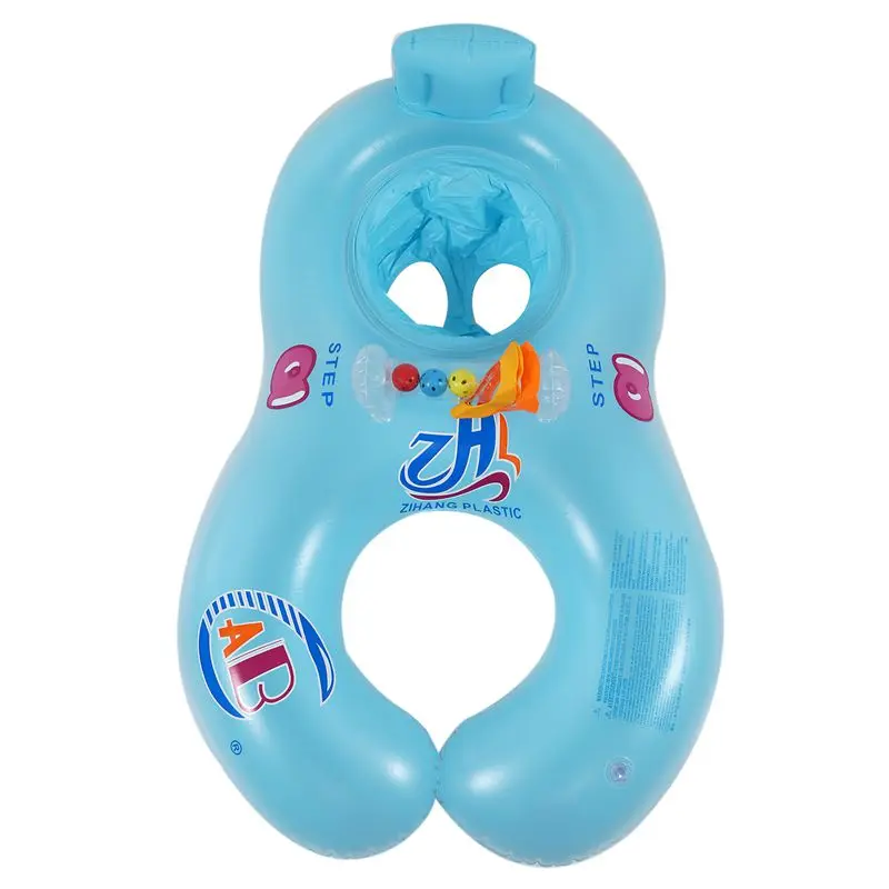 Безопасное мягкое Надувное плавающее кольцо для мамы и ребенка, детское сиденье, двойной человек, плавательный бассейн