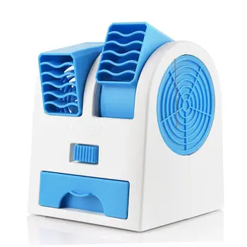 

Mini Double Hole Fan Without Leaf Cooling Fan Silent Fragrance Portable Usb Desktop Small Fan Adjustable Swing Angle