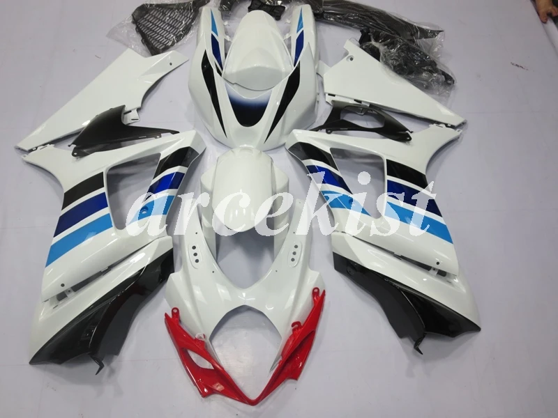 ABS мотоцикл Полный обтекатели комплект подходит для SUZUKI GSX-R1000 GSXR1000 2007 2008 07 08 K7 набор кузова белый