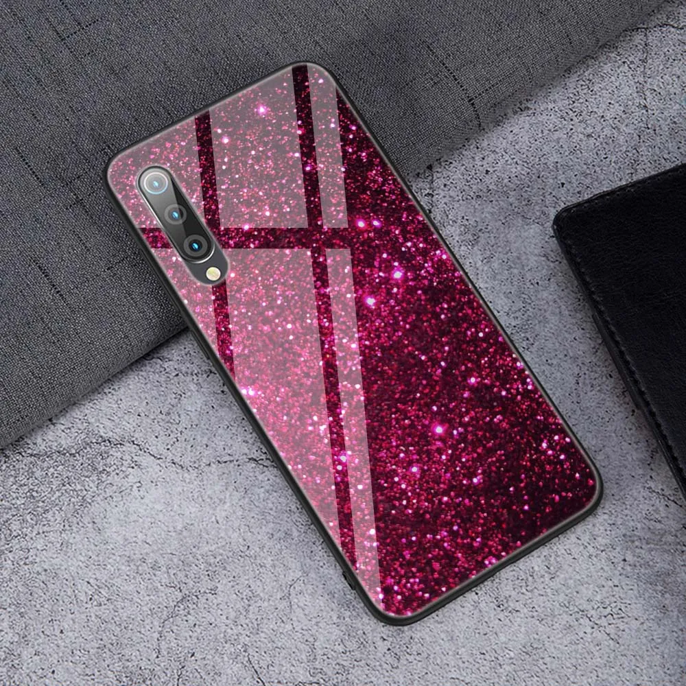 TG19 Мягкий чехол Lavaza из закаленного стекла с золотистым розовым блеском для Xiaomi Redmi Note 5 6 7 Pro mi A1 A2 8 Lite 9 F1 TPU - Цвет: TG19