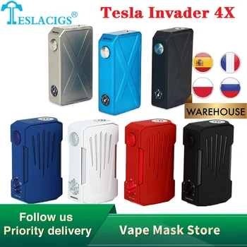 

Original Tesla Invader 4X VV Box MOD 280W Output Vape Box Mod Electronic Cigarette Mod for Invader 4X Kit Vs Drag X / Argus GT