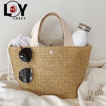 

High Capacity Straw Bags Women Handmade Straw Bag Summer Rattan Women Handbag Wicker Woven Female Totes Bohemian Beach Bags 2020
