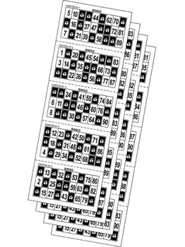 

Set of 540 die-cut and personalized bingo cards for charity bingo. Put your logo, texts, etc.