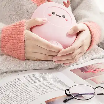 

Cartoon Microwave Heating Hot Water Bag Silicone Mini Hand Warmer Water Bag Water Injection Bottle For Winter Use