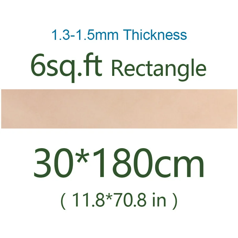1.5mm Thick 30x180cm Натуральная Воловья кожа 1,0-2,0 мм толщина для изготовления бумажников, кошельков, сумок и диванов - Цвет: 1.5mm Thick 30x180cm